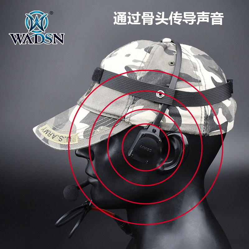 Auriculares de conducción de calavera de MH180-V, adaptador táctico Ptt, interruptor auriculares de comunicación Walkie-Talkie - imagen 2