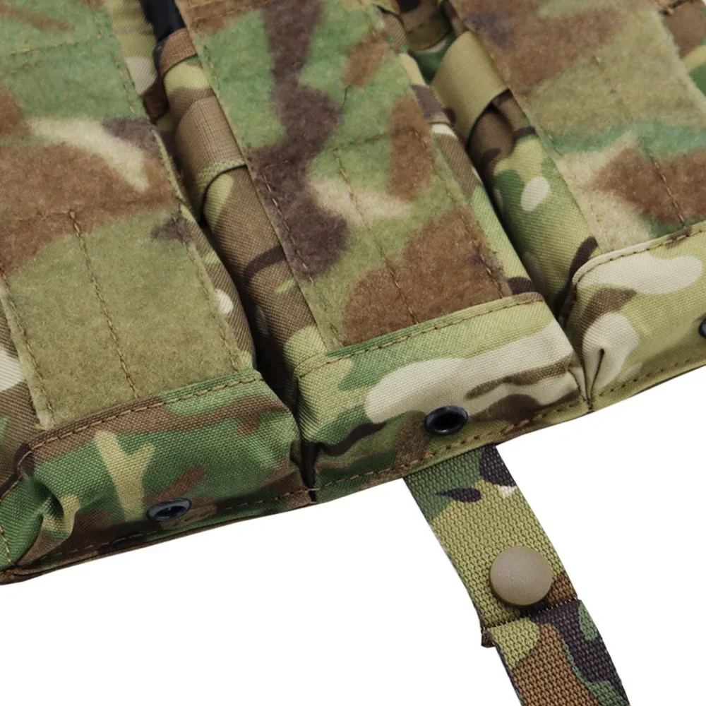 Bolsa Triple de nailon 500D M4/5,56 para chaleco de caza, bolsa frontal con solapa desmontable, portador de placa, accesorios para AVS SPC JPC 2,0 - imagen 5