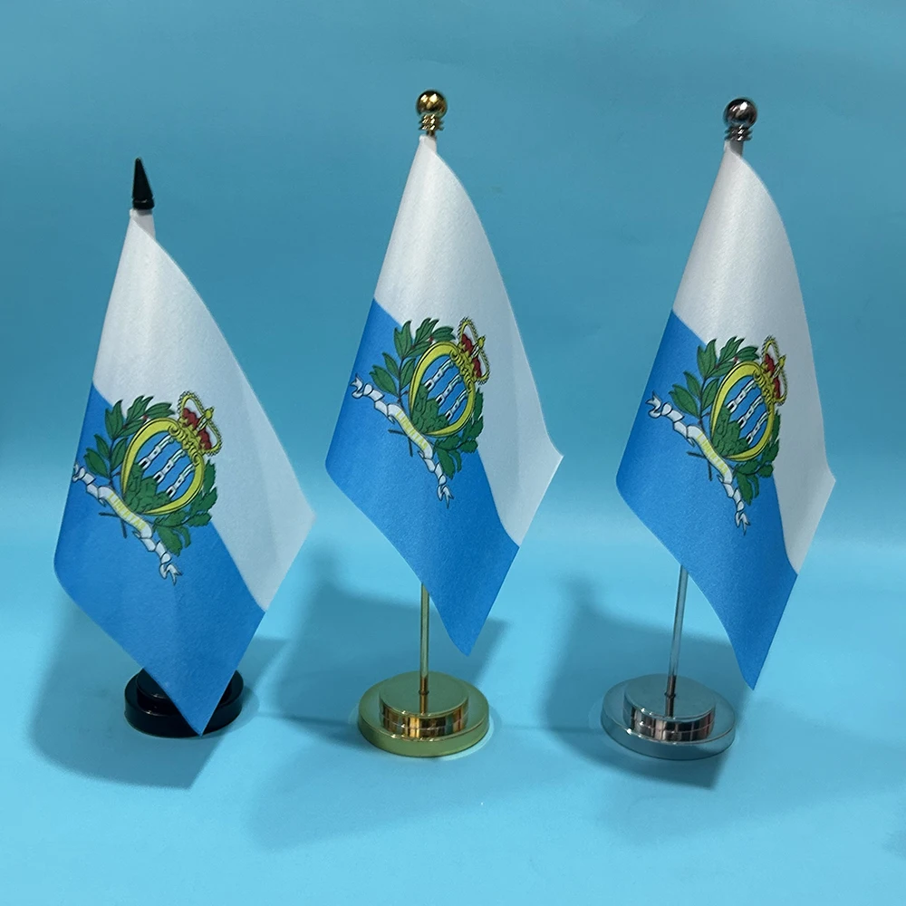 SKY FLAG Bandera nacional de San Marino para escritorio en poliéster