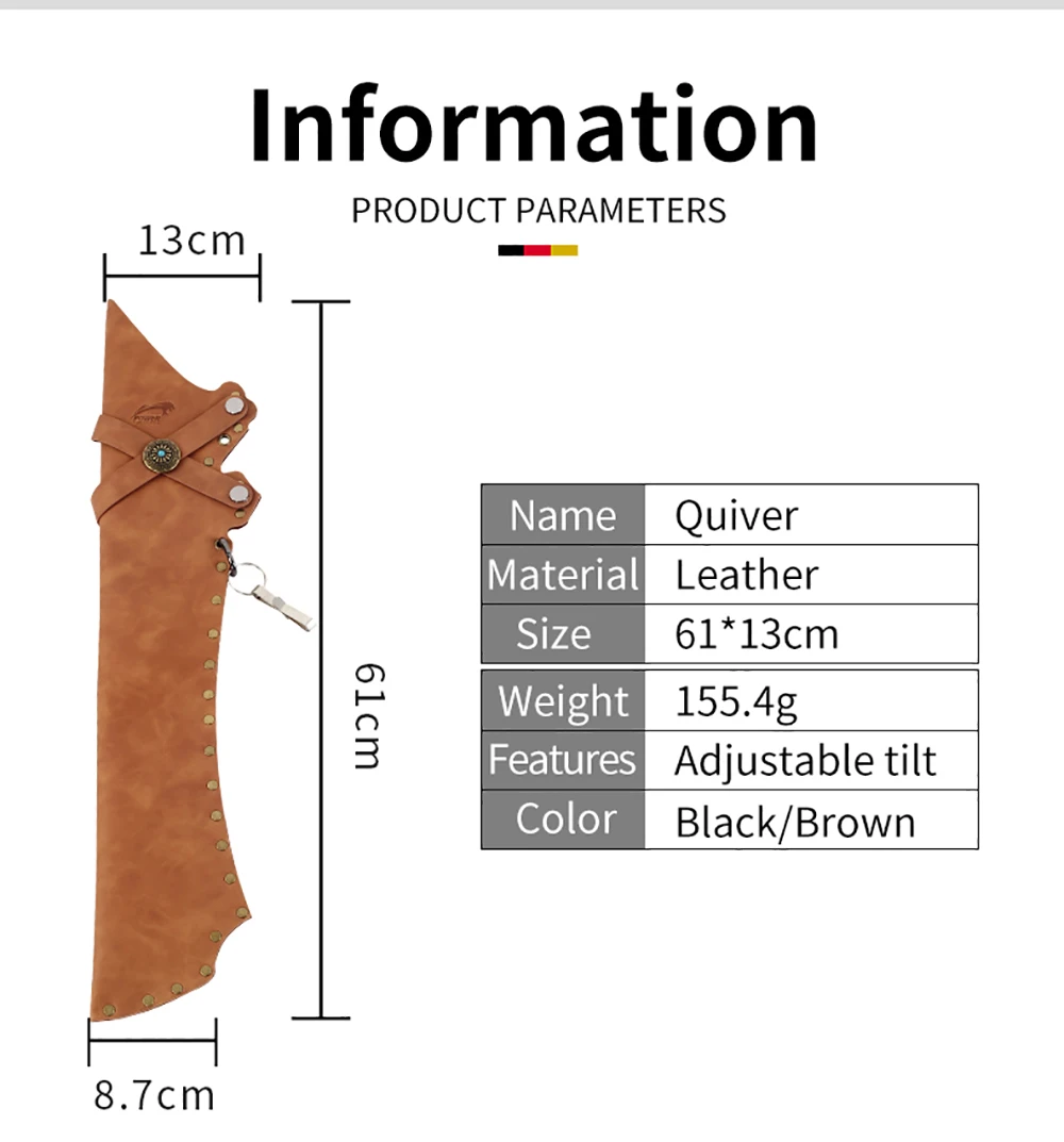 Bolsa para colgar en la cintura, práctica de tiro al aire libre, práctica de caza, tiro con arco recurvo portátil, soporte para arco - imagen 5