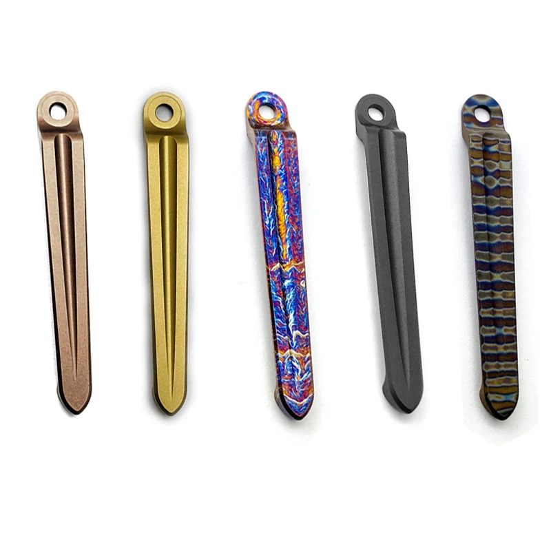 Cuchillo CNC de 6 colores, abrazadera trasera con Clip de bolsillo de titanio para cuchillos Chris Reeve grandes/pequeños, pieza de repuesto - imagen 2