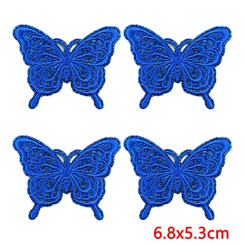 Parche bordado mariposas brillantes coloridas termoadhesivo para coser - imagen 4