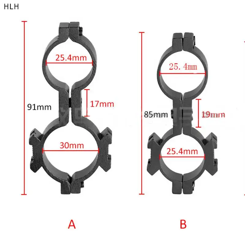 Linterna de bicicleta ajustable, Clip de riel de Metal Universal, soporte táctico de riel láser, Vector Optics, Ar15 - imagen 2