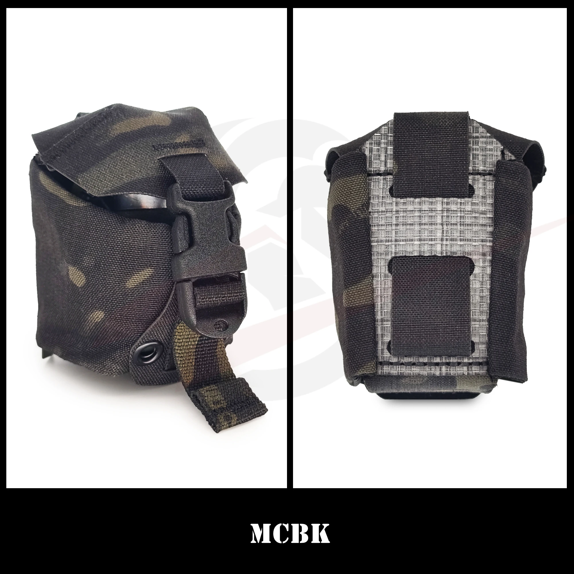 Bolsa táctica Single Frag Grenad, equipo de combate de Paintball Airsoft, bolsa de pulsera Molle con placa en T, soporte de placa de expansión - imagen 2