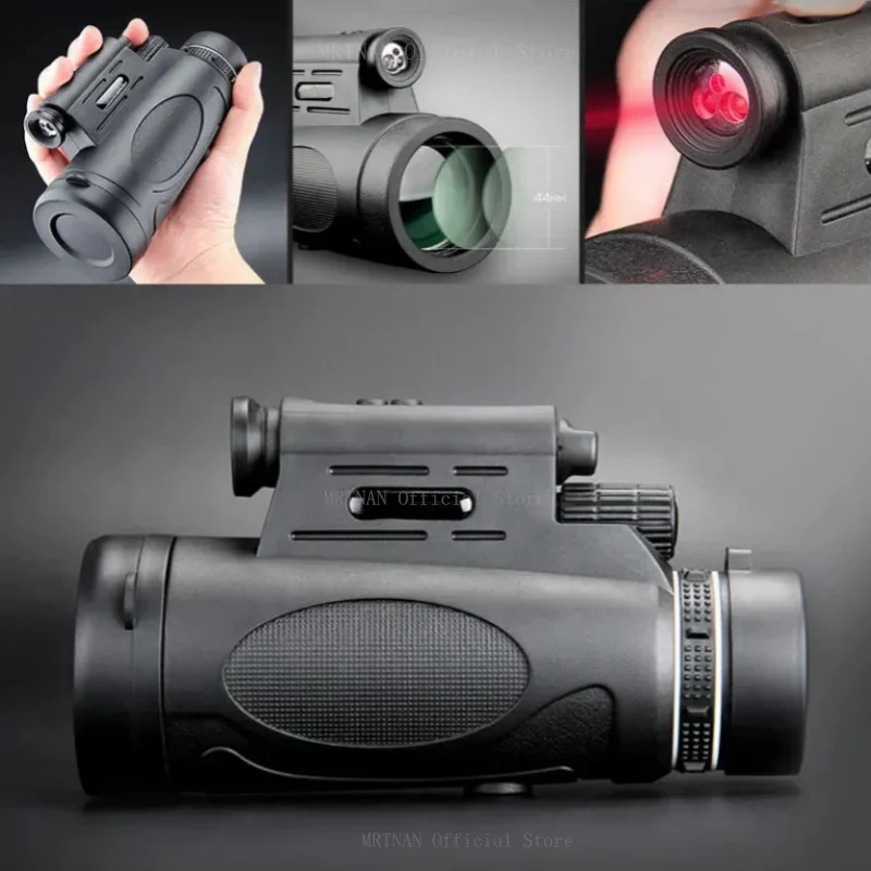 12x50 potente Zoom HD Bak4 binoculares potentes portátiles telescopio profesional Monocular de largo alcance para caza - imagen 3