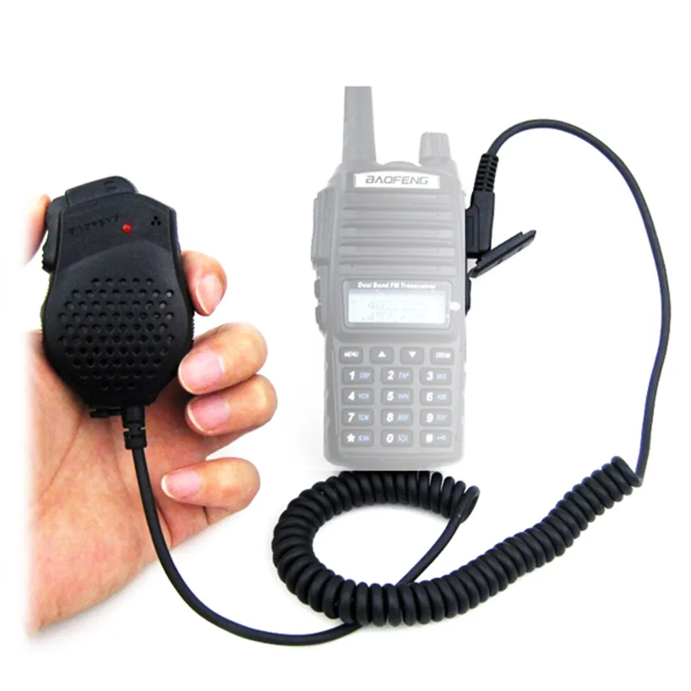 Baofeng altavoz micrófono Dual PTT para Pofung Walkie Talkie UV-82 UV82 Radio CB portátil - imagen 3