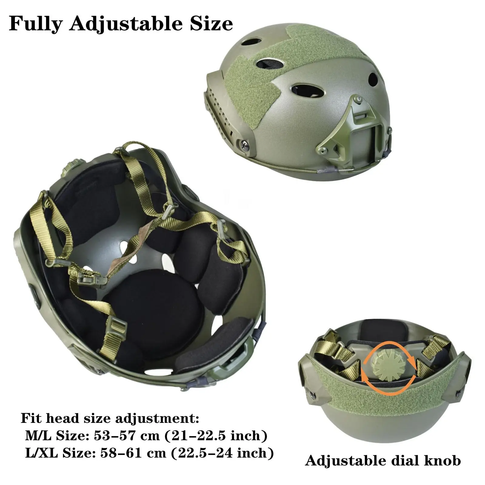 Juego de casco Airsoft, casco táctico rápido con máscaras protectoras de media cara, gafas antiniebla resistentes a impactos para tiro de caza - imagen 3