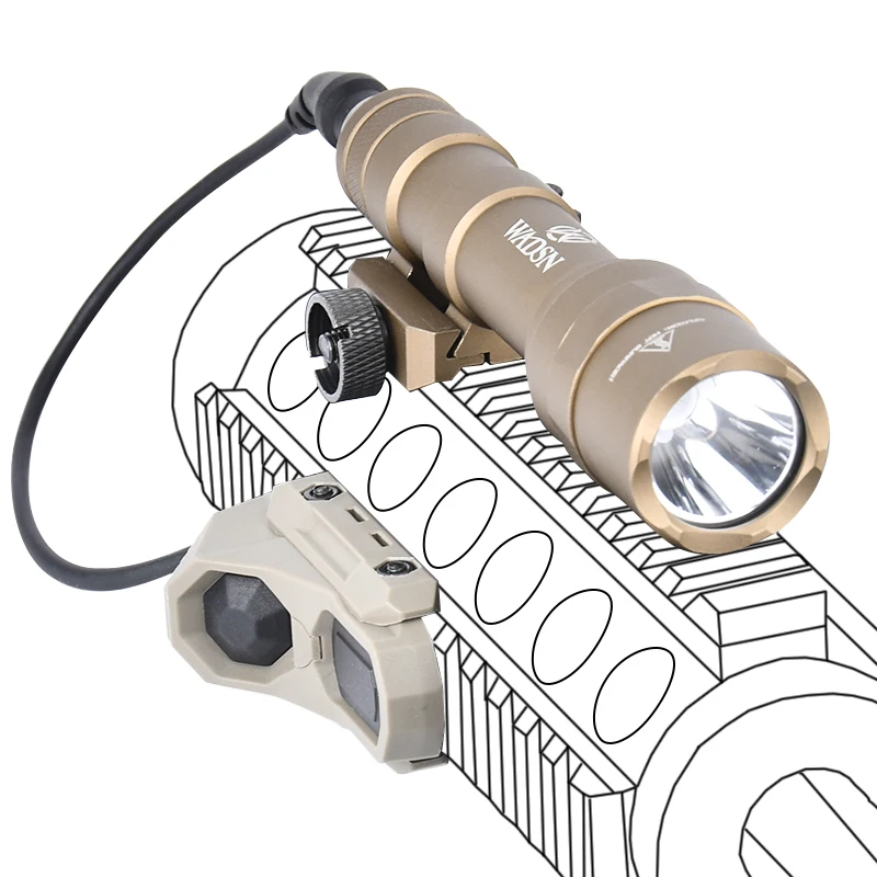 Linterna táctica SF Surefir M300C/M600U 510/600 lúmenes luz LED blanca AXON interruptor Dual compatible con riel de 20MM luz para arma de caza - imagen 3