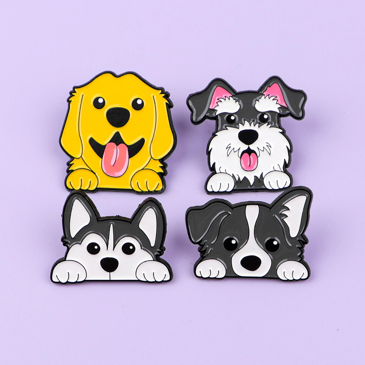Alfileres esmaltados de gato para mascotas, broche de perro salchicha de dibujos animados, Pin de solapa de Metal, insignia, accesorios para mochila, joyería de animales, regalos para amigos - imagen 2