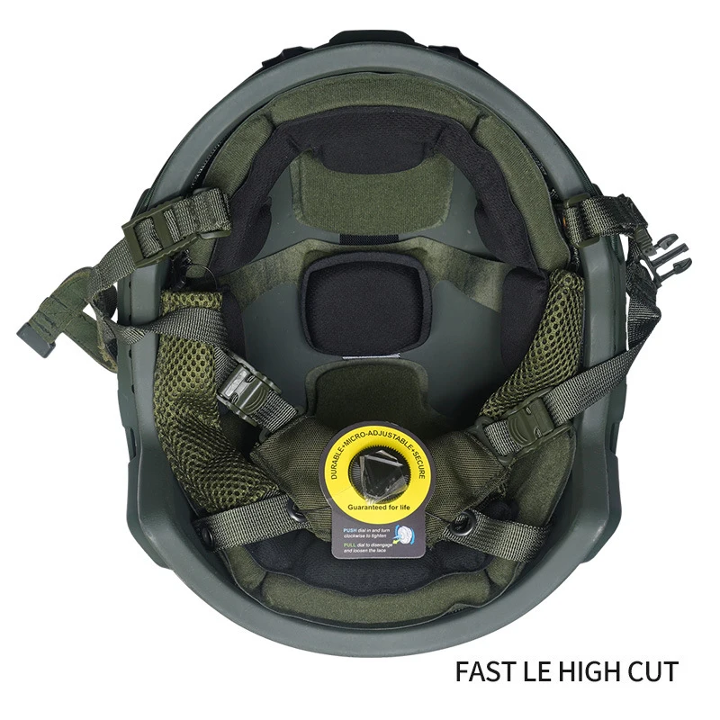 BOOIU-casco táctico rápido NIJ IIIA, suspensión forrada Wendy de grado, cascos a prueba de balas de PE, protección para juegos de pistola de aire CS en vivo para exteriores - imagen 4