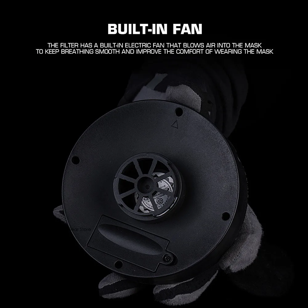 Repuesto filtro máscara táctica FM-53 con ventilador de refrigeración - imagen 3