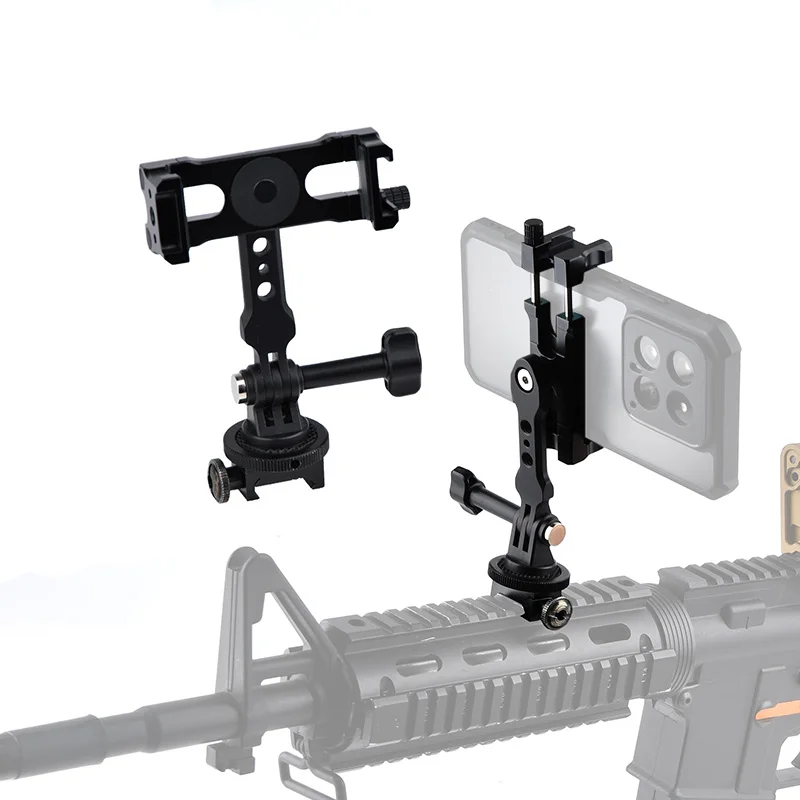 Riel Picatinny táctico de 20mm, soporte para teléfono de estilo militar, soporte Vertical para teléfonos, pistola de juguete Airsoft, Compatible con riel para teléfono móvil