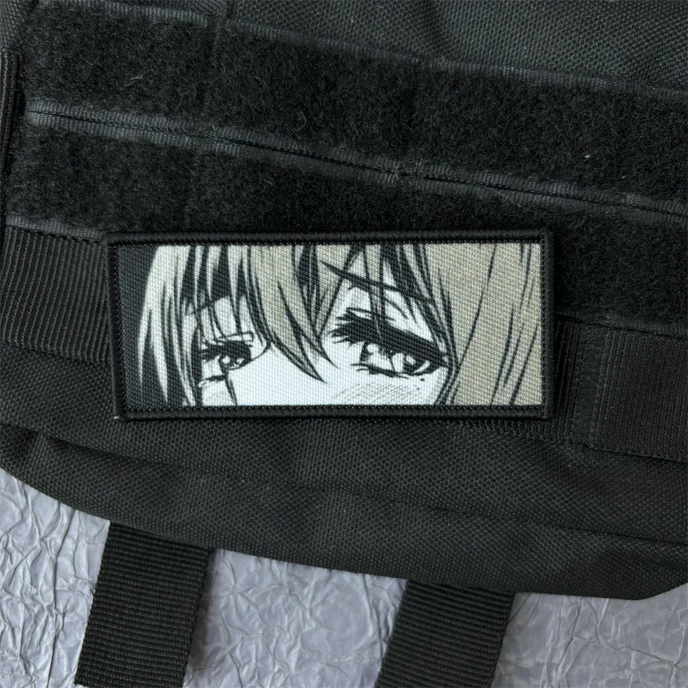 Parche de Anime japonés para ropa, insignia de moral asesina para niña, parches tácticos militares, mochila, gancho y bucle, Wappen - imagen 5
