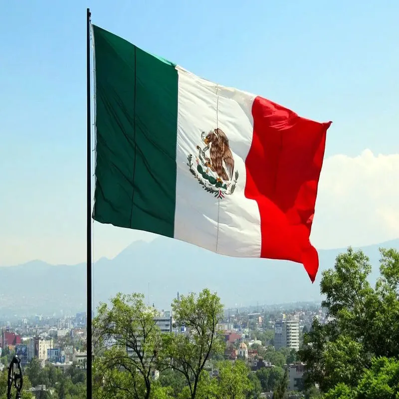5 unids/lote bandera nacional de México 90x150cm bandera de México Estados Unidos bandera nacional de Estados Unidos mexicanos al por mayor