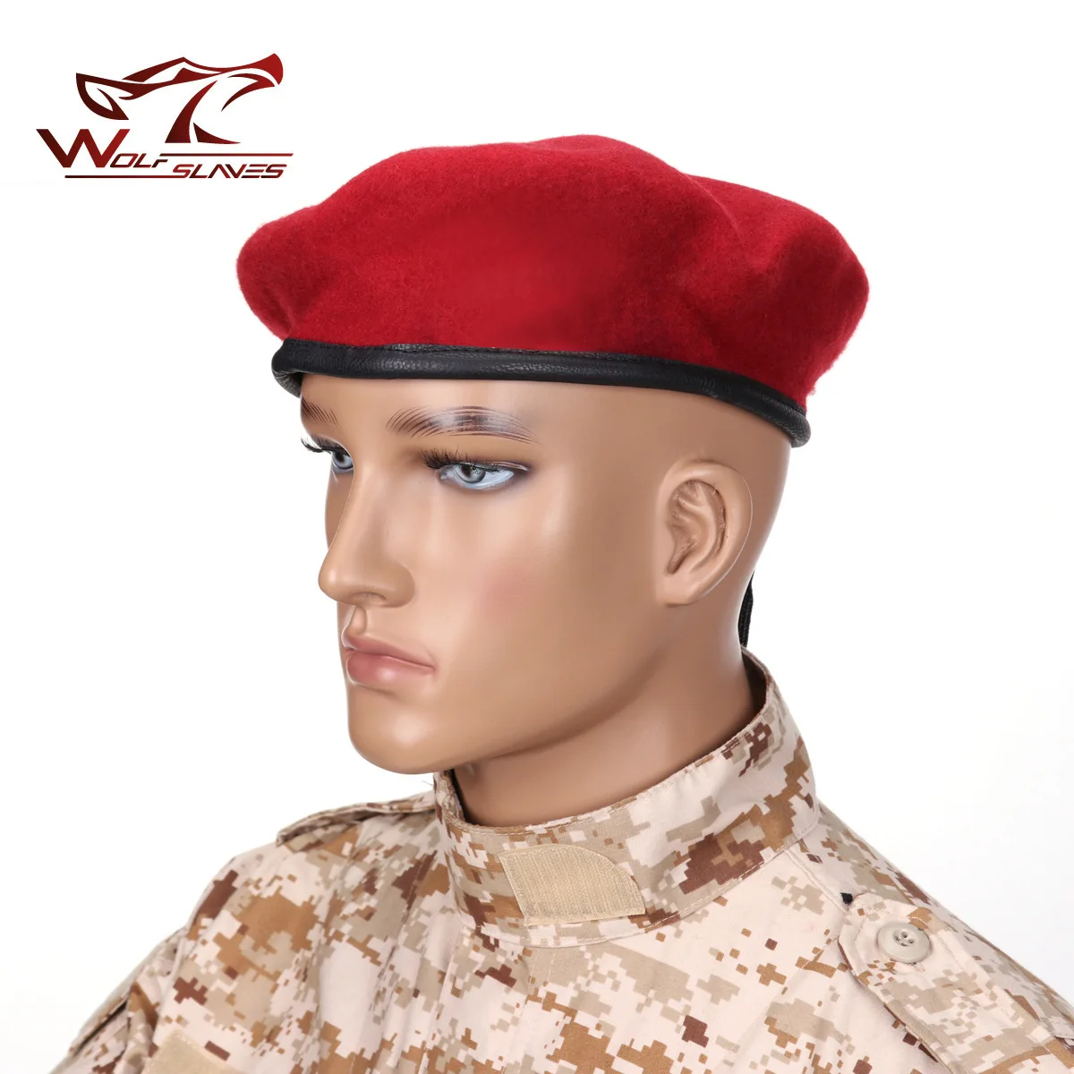 Boina de lana Unisex, accesorios de caza, Boina militar del ejército, fuerzas especiales, soldados - imagen 2