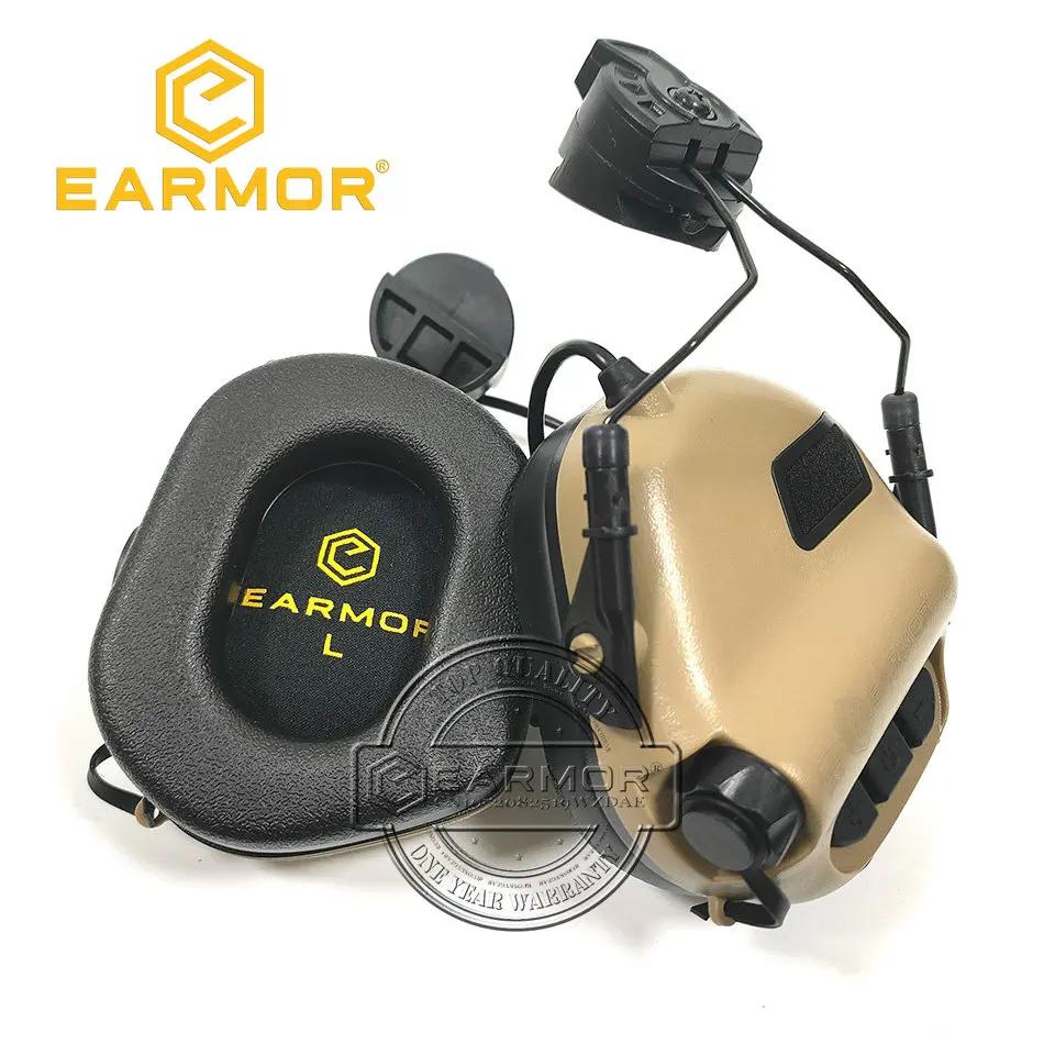 Orejeras electrónicas de protección auditiva, casco táctico militar, auriculares para casco MT rápido, EARMOR M31H MOD3 - imagen 5