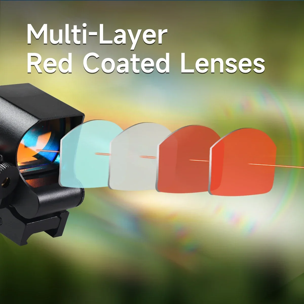 Mira de punto rojo con láser rojo o USB, óptica de caza Tdoor, mira telescópica, reflejo táctico, mira telescópica de aire para riel de 20mm - imagen 2