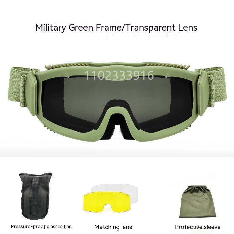 Gafas tácticas Alpha a prueba de arena, lentes de tiro, equipo al aire libre, ventilador de campo, resistencia al impacto - imagen 4