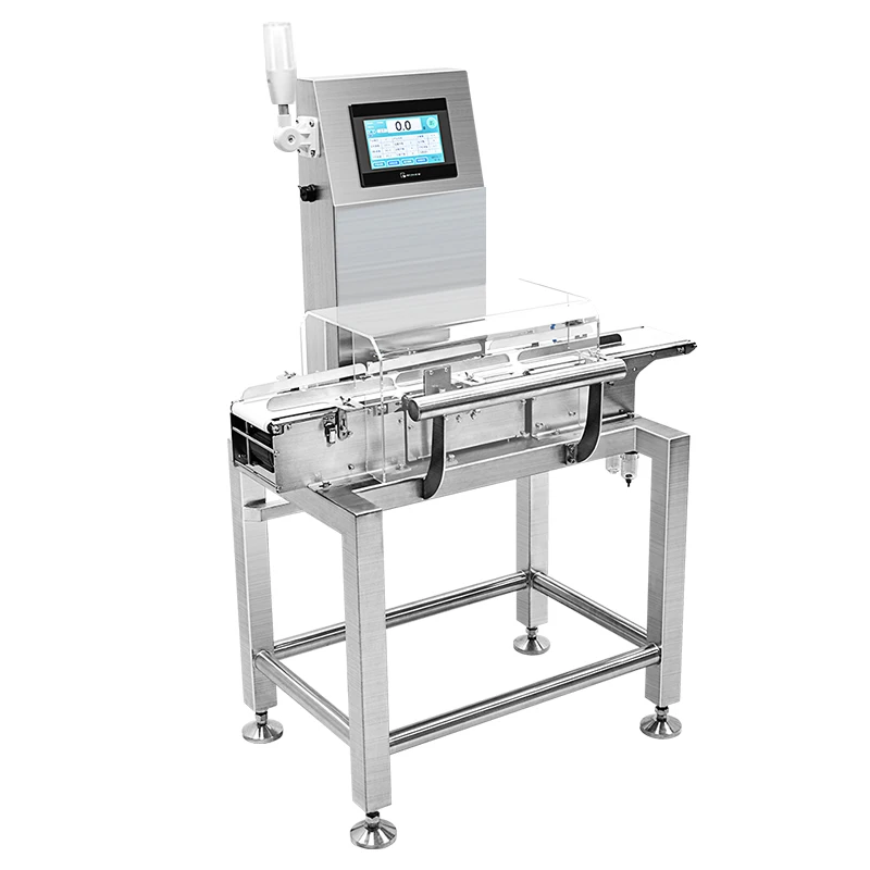 Máquina de pesaje en línea de alimentos del fabricante Máquina clasificadora de pesas de nivel 10 Pesaje dinámico de cajas de bolsas de aperitivos - imagen 5