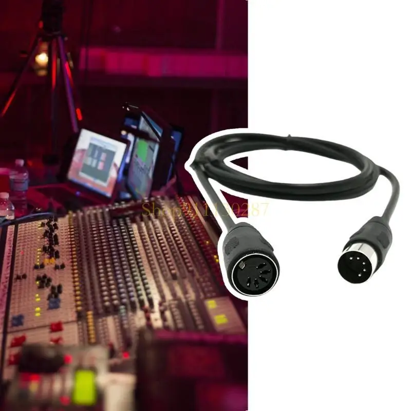 J1HC CABLICACIÓN MIDI5PIN DIN AUDIOS Cable para producción música doméstica para piano eléctrico midikeyboards, instrumento - imagen 3