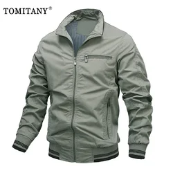 Chaquetaaviador ajustada hombre – Algodón militar verde