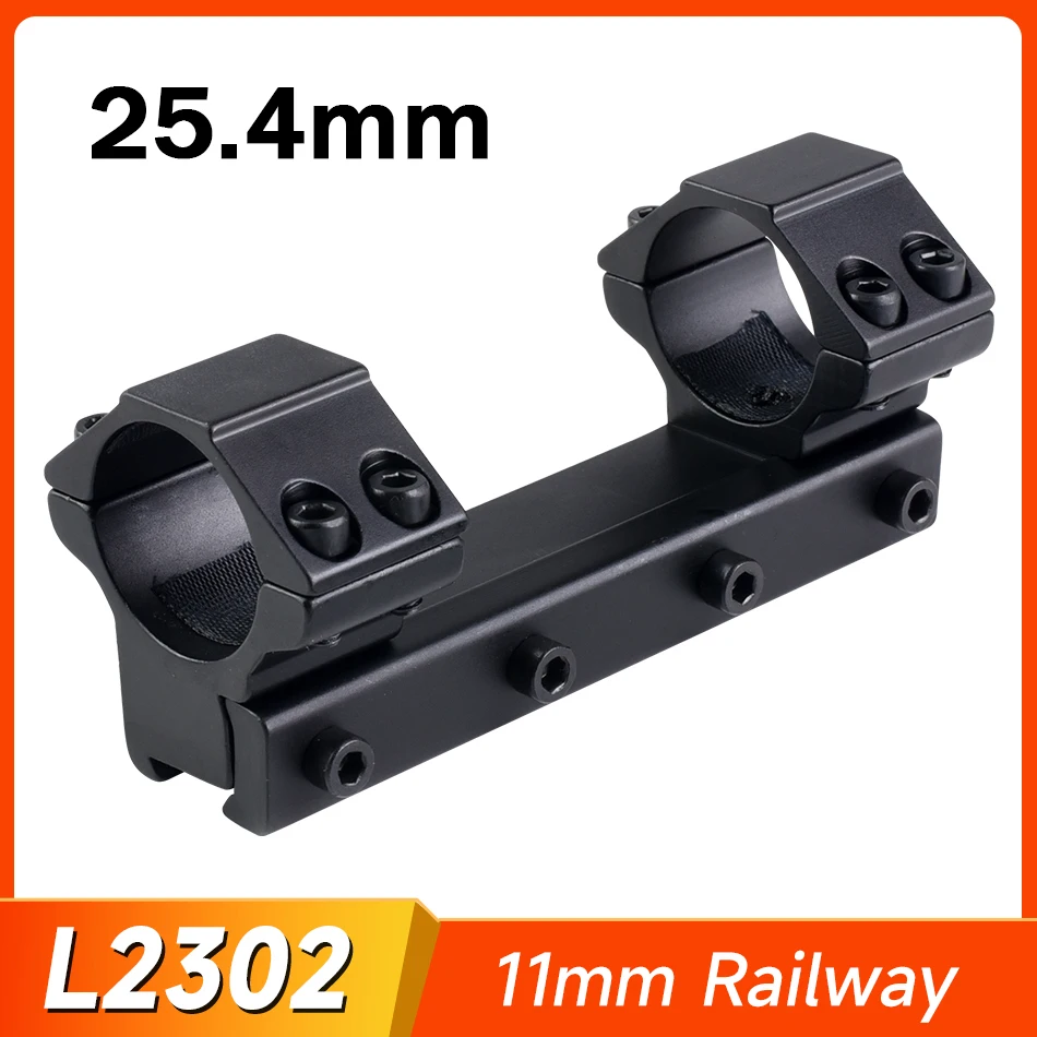 Abrazadera de montaje de anillo de 25,4mm para mira telescópica táctica, Base de perfil alto y bajo, abrazadera de montaje de Rifle de súper precisión para montaje en riel de 11mm