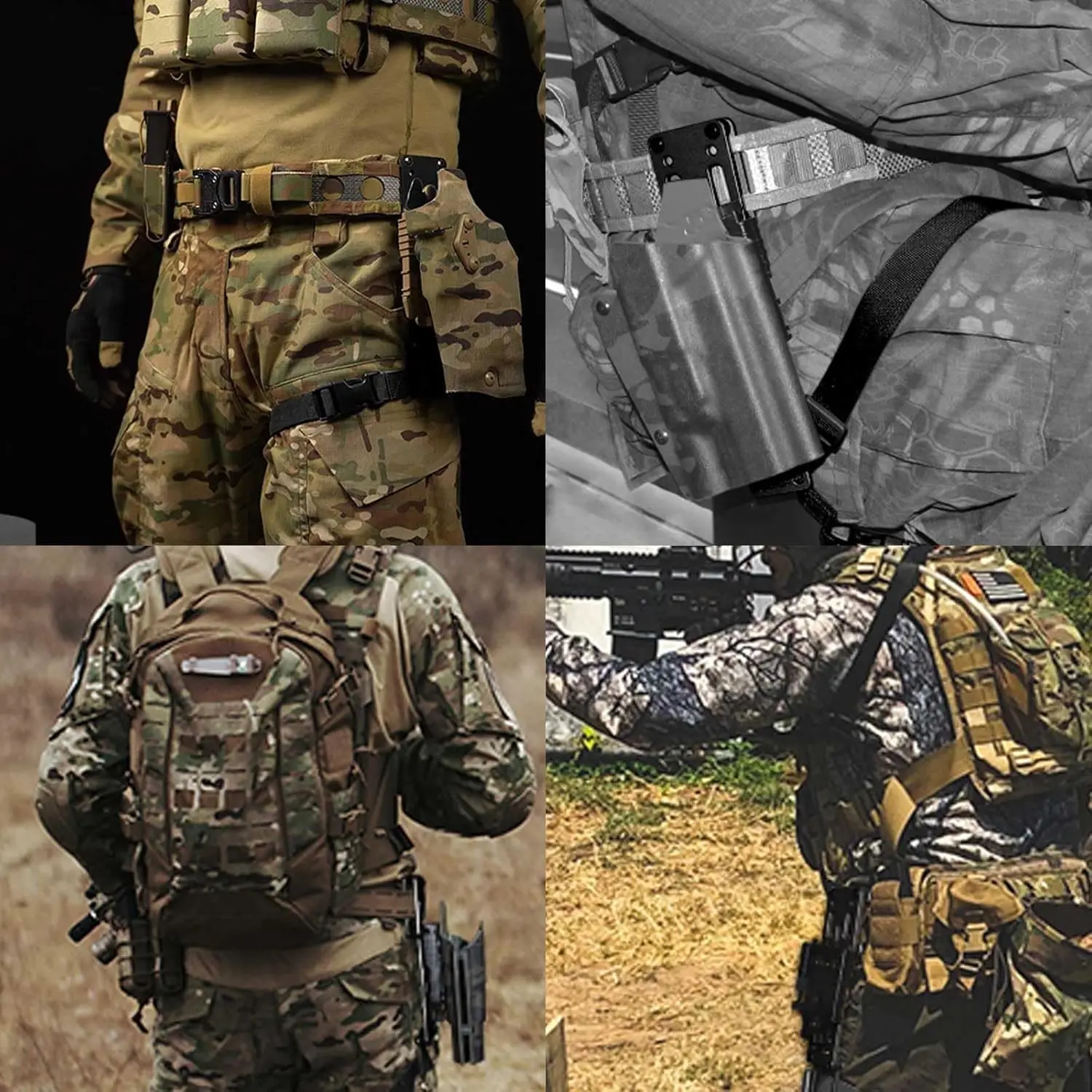 Adaptador de funda Modular táctica con kit QLS, plataforma de funda para pierna caída con correa para pierna, equipo de policía, extracción rápida - imagen 5