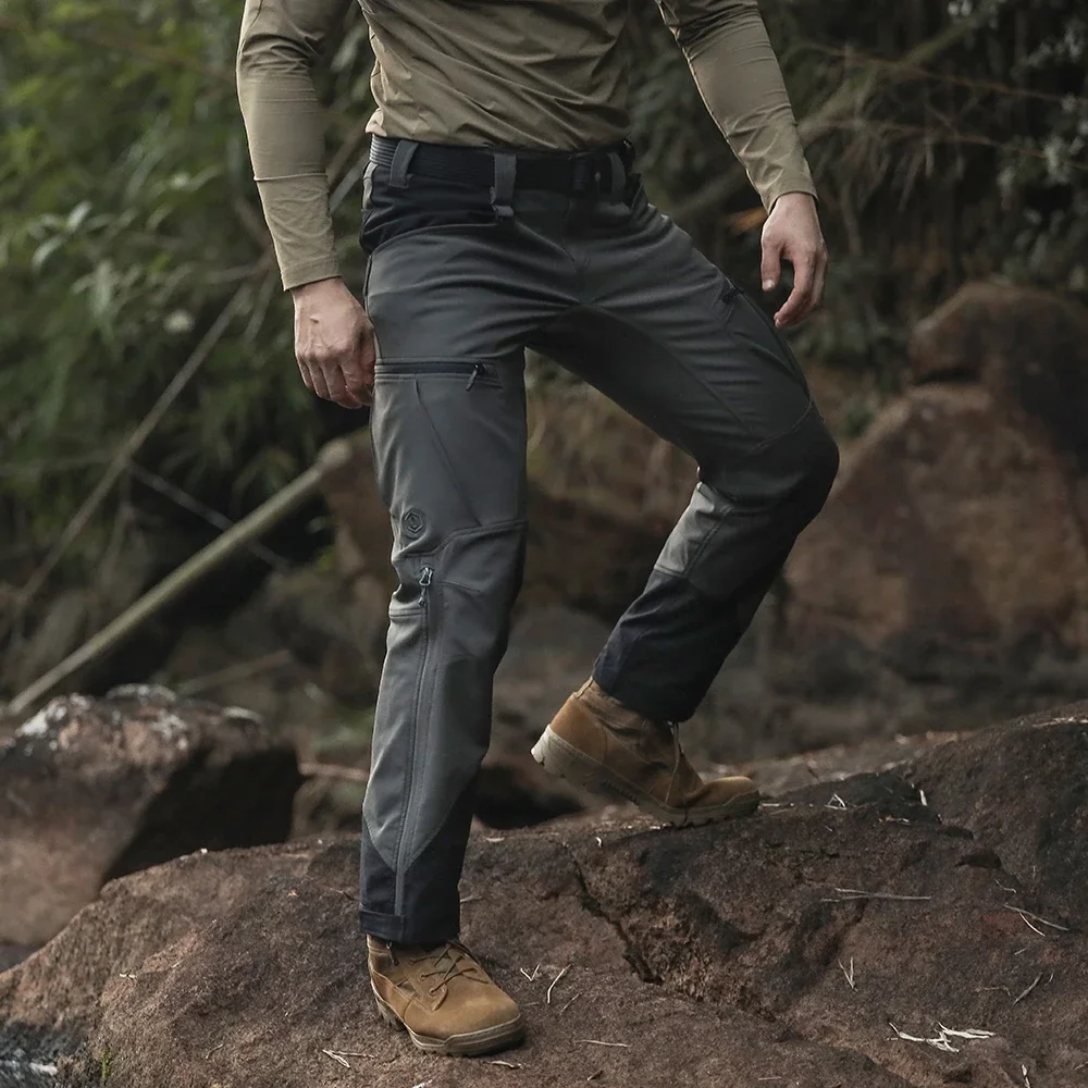 Emersongear etiqueta azul Pelican pantalones de concha suave a prueba de viento pantalones de carga impermeables calidez antiestática Camping senderismo deporte