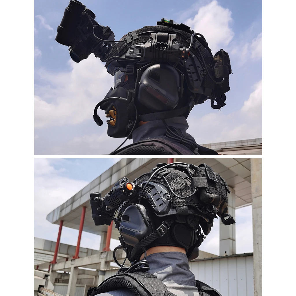 Bolsa Táctica Para Casco, Caja de Batería MK2 Contrapeso 500D Nylon Bolsa de Batería para Casco, Accesorios Tácticos con Gancho N Loop para Caza Airsoft Shooting Paintball - imagen 2