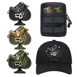 Parches tácticos PVC 3D skull joker – Para velcro en ropa y mochilas