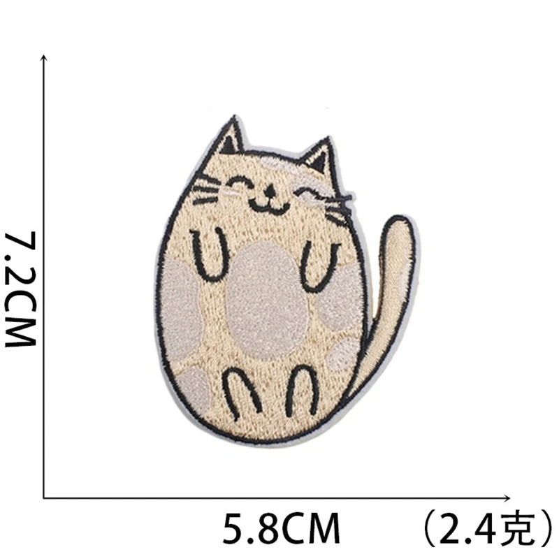 Parches de planchado bordados de familia de gatos, etiquetas bordadas, parche diy de gatito de dibujos animados, insignias de decoración de ropa - imagen 4