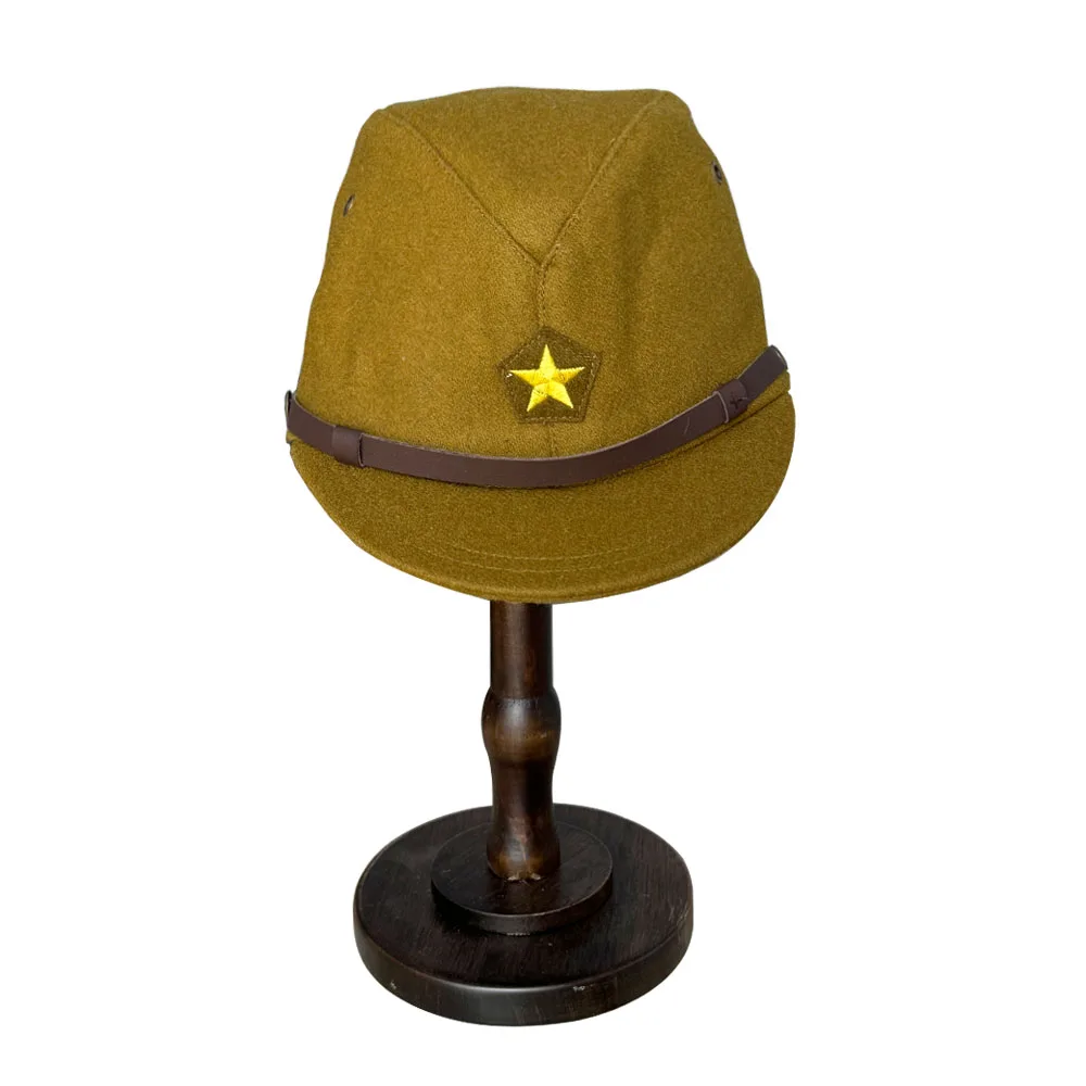 Sombrero de equipo táctico japonés de la Segunda Guerra Mundial, replica del equipo Original, ropa de lana, sombrero japonés de ala - imagen 3