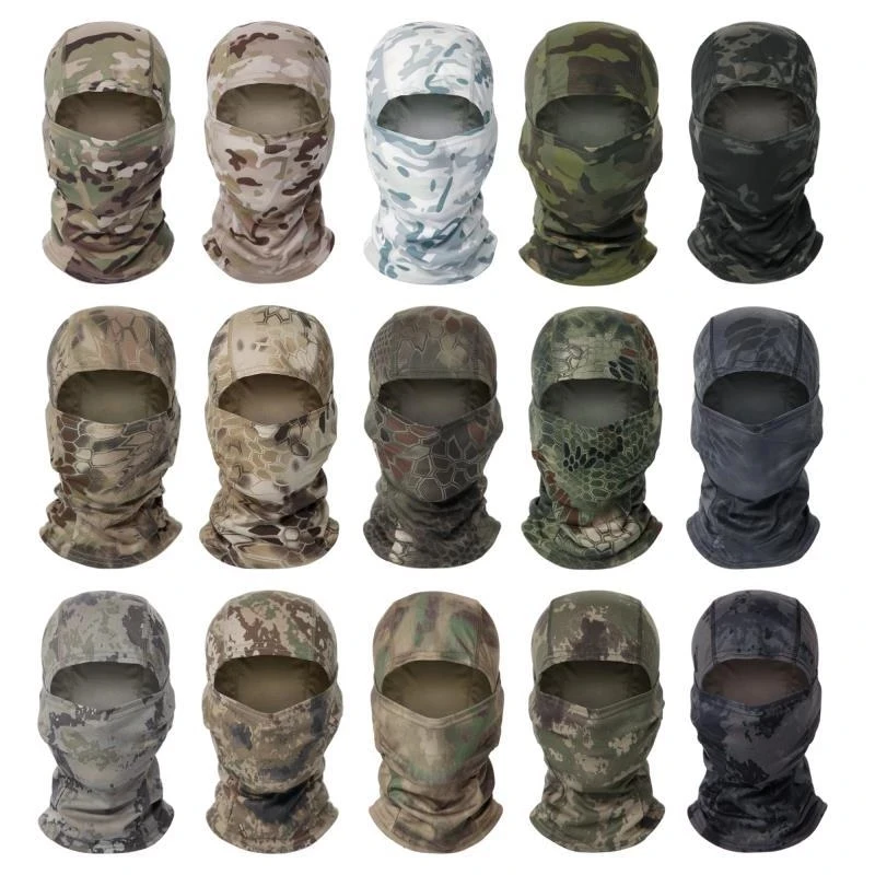 Pasamontañas de camuflaje táctico Beanie ejército máscara facial ciclismo guerra cara a prueba de viento transpirable escudo caza casco gorra cuello polaina - imagen 5