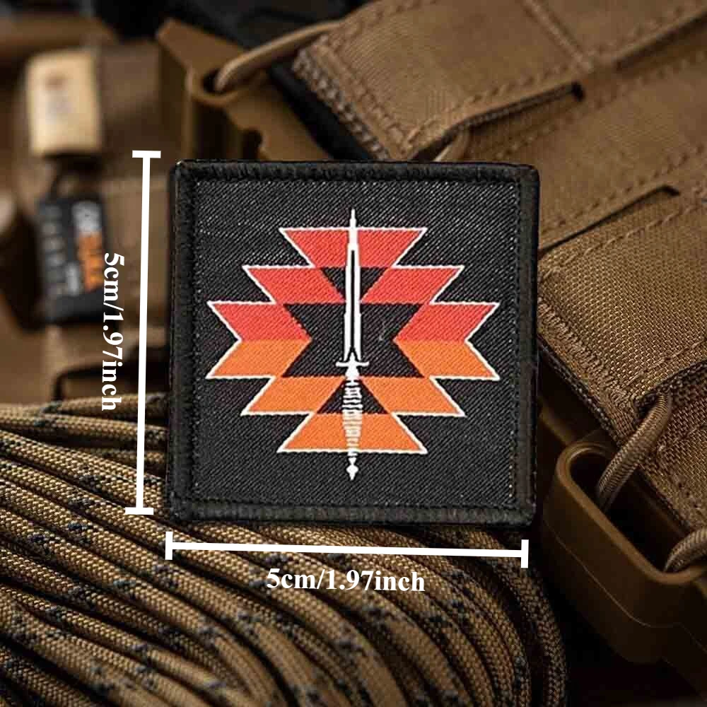 Parche táctico de Canyon negro, parches bordados con gancho y bucle, brazalete, insignia de moral del ejército militar, pegatinas para mochila - imagen 3