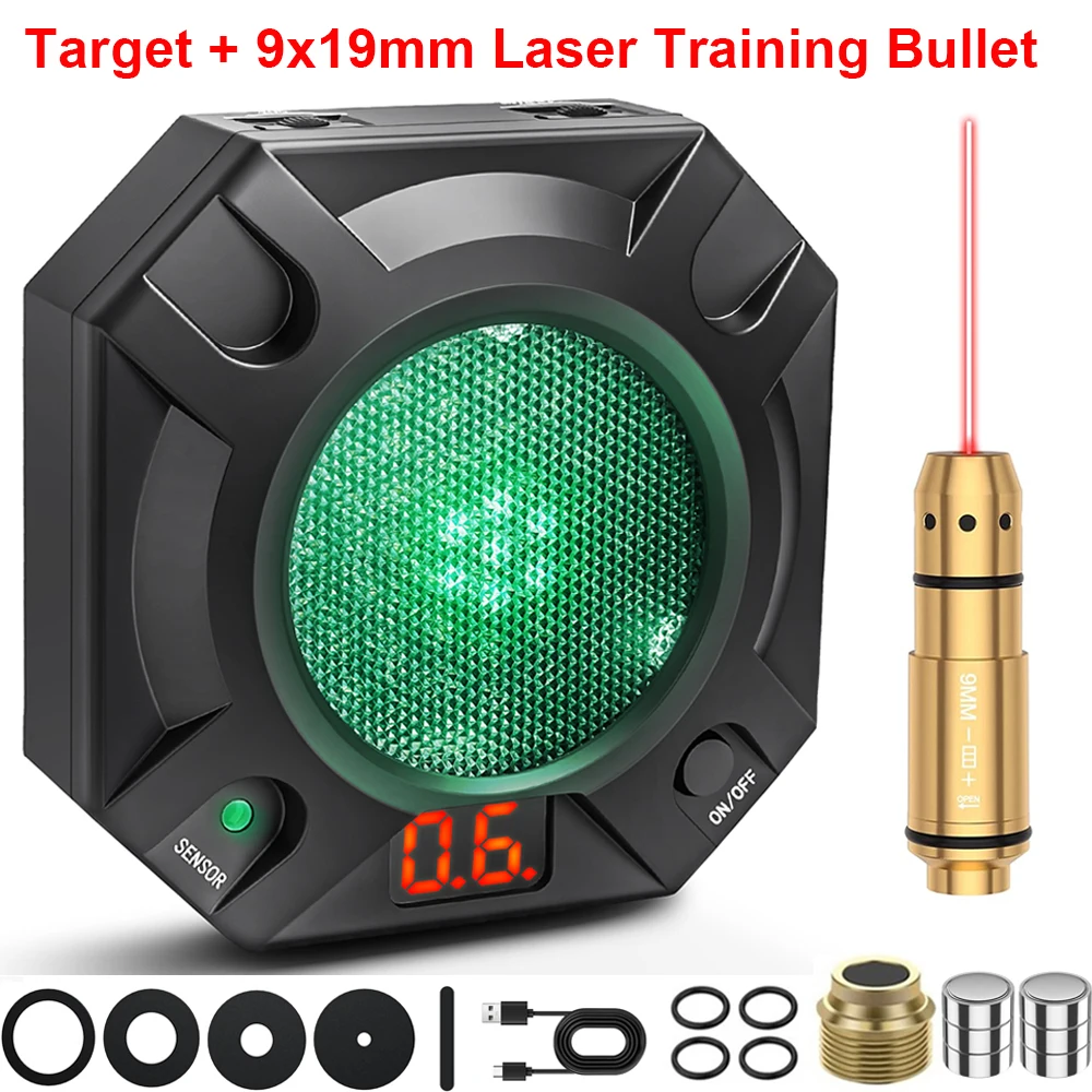 D target with 9x19mm