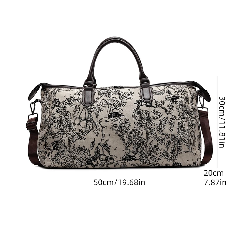 Bolso informal estampado para gimnasio y Fitness para mujer, bolso de hombro tipo bandolera para deportes de viaje y Yoga de gran capacidad, bolsa de equipaje para compras al aire libre - imagen 2