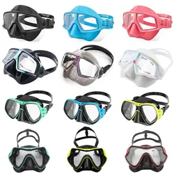 Nueva máscara de buceo para adultos de varios estilos, gafas de natación, esnórquel de buceo de silicona HD, gafas de buceo de vidrio templado antiniebla, regalos
