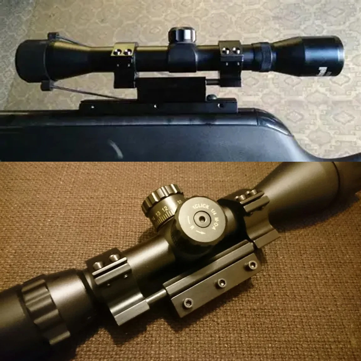 Montaje de retroceso cero, anillos de 25,4mm/ 30mm con adaptador de Pin de parada, 11/20mm, 3/8 ", mira telescópica para pistola de aire de cola de milano, montaje de alcance compensado