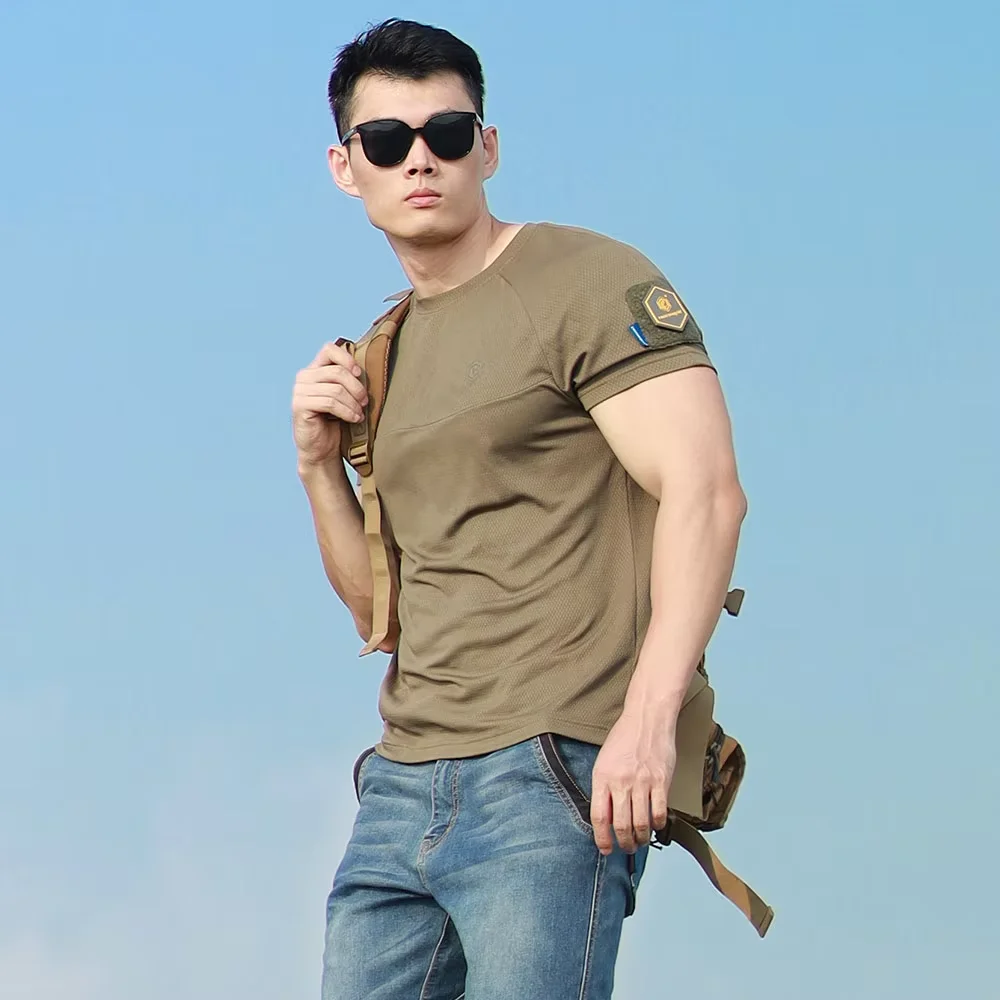 Emersongear-camisetas funcionales con etiqueta azul "Newt", camisas tácticas de corte ergonómico, camisetas diarias, camiseta para deportes de caza y senderismo EMB9712 - imagen 4