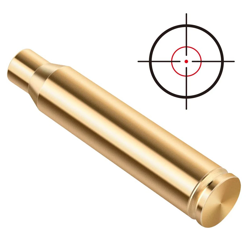 Borosighter de latón con láser de punto rojo, 9mm/.223/5.56/308/7.62/.45/30-06, cartuchos para mira telescópica, accesorios para pistola de caza - imagen 5