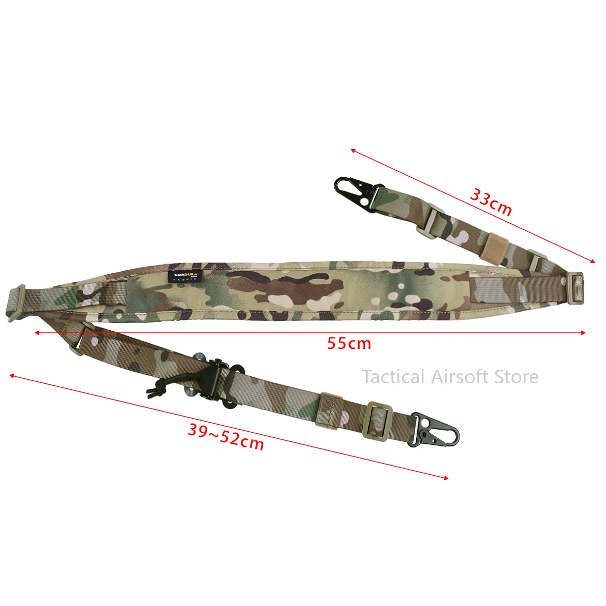 Correa de eslinga para Rifle táctico extraíble de 2 puntos y 1 punto, 2,25 "de ancho, acolchado, eslinga para pistola de tiro, accesorios giratorios para RSA para Rifle de caza - imagen 5