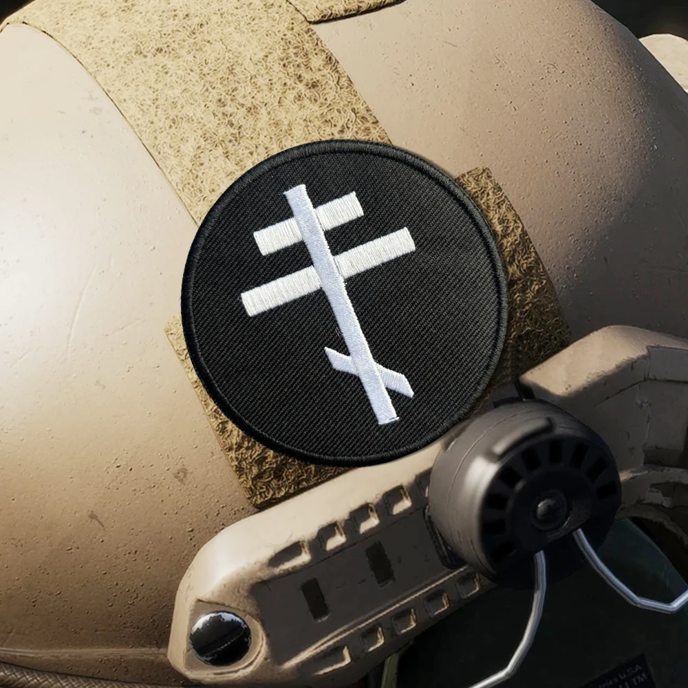 Parche táctico de Cruz ortodoxa rusa para ropa, insignia de moral, parche bordado con gancho y bucle, brazalete militar, mochila, pegatinas para sombrero - imagen 4