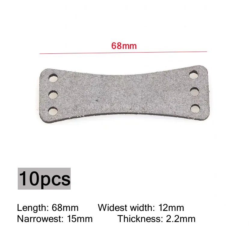 Tirachinas de bolsillo de cuero de microfibra para bolas de acero, banda de goma plana, accesorios de tiro de caza al aire libre, 10 Uds. - imagen 5