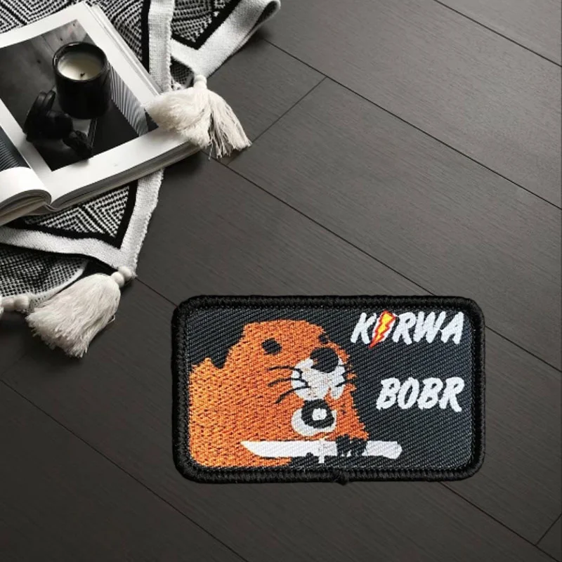 Parche "Beaver", insignia de moral táctica militar, estampado de gancho y bucle, mochila del ejército, ropa, pegatina decorativa, brazalete