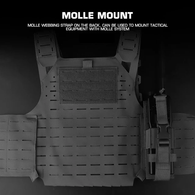 Bolsa Molle Raido, funda táctica para Radio, bolsas resistentes, bolsa para Walkie Talkies de dos vías, almacenamiento ajustable, soportes de nailon - imagen 4