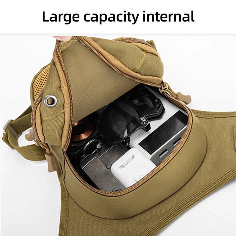 Bolsa de pierna para ciclismo, riñonera deportiva para escalada, bolsa ligera para senderismo al aire libre, mochila cruzada de pesca, paquete divertido Molle - imagen 4