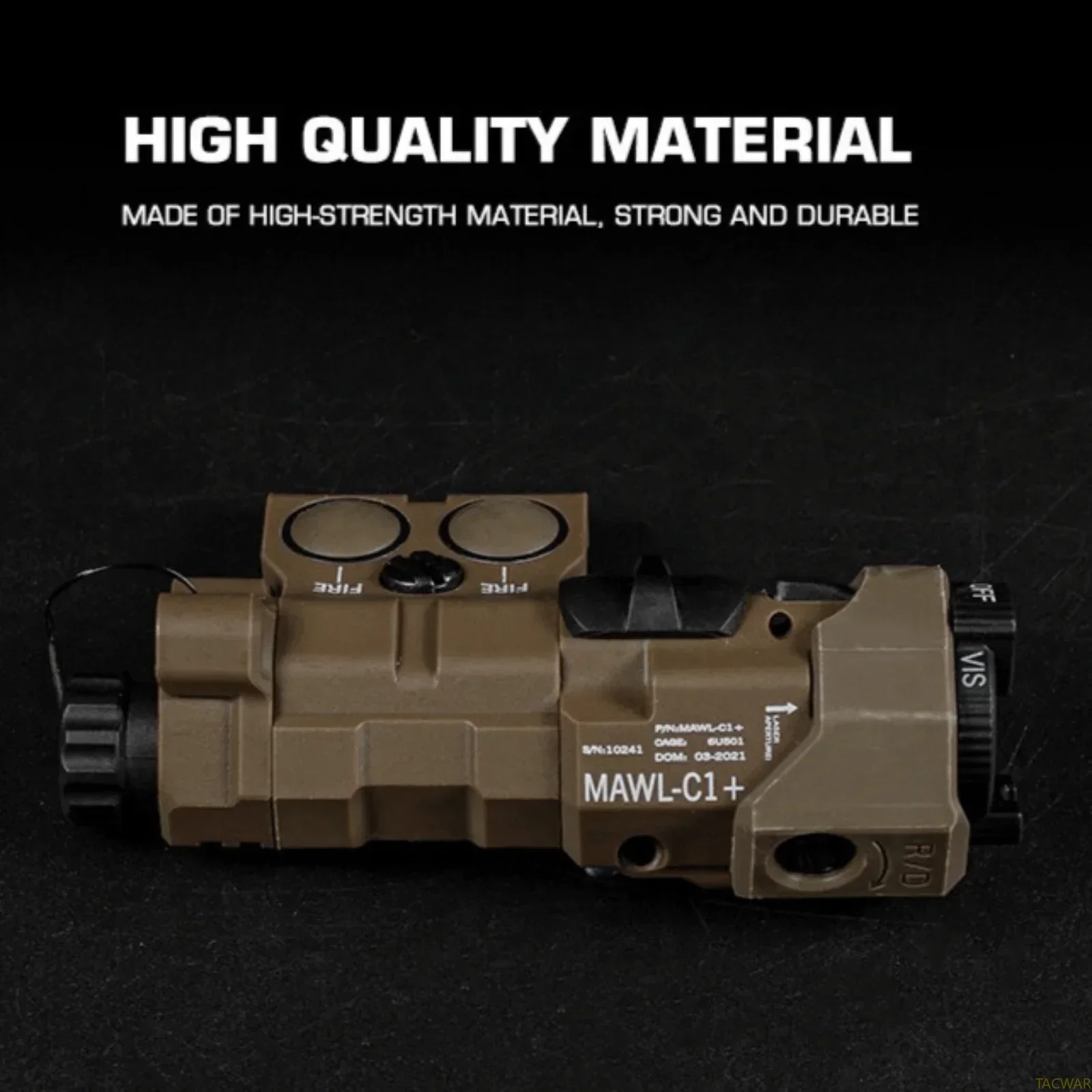 Caja de batería estilo MAWLC1 para CR123/AAA/AA, dispositivo de puntería simulada, caja almacenada impermeable para Airsoft Cosplay al aire libre - imagen 2