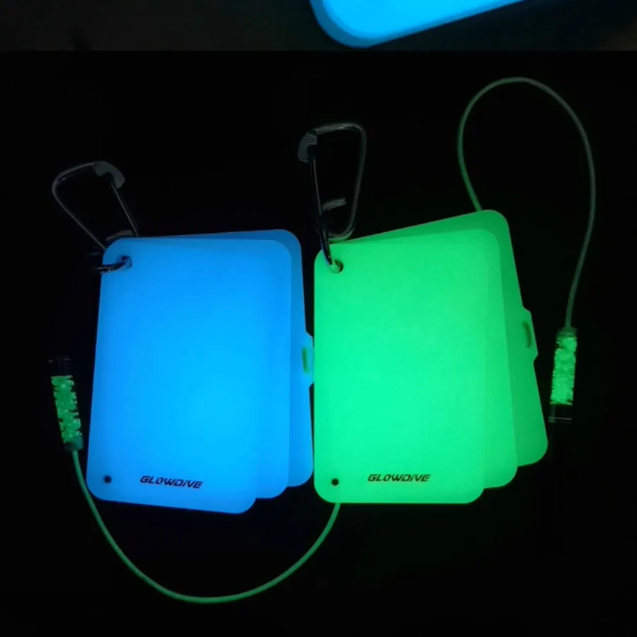 Tablero de escritura brillante de 3 páginas, PMMA, buceo nocturno, libro de registro de escritura, guía luminosa de agua con hebilla colgante de lápiz de grafito - imagen 2