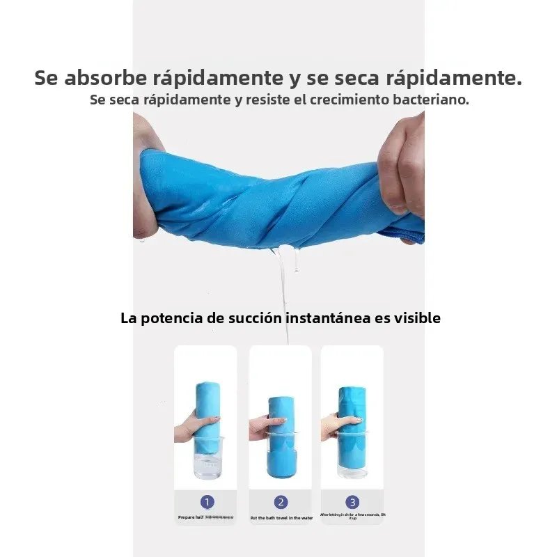 Toalla microfibra deportiva doble cara terciopelo secado rápido - imagen 3