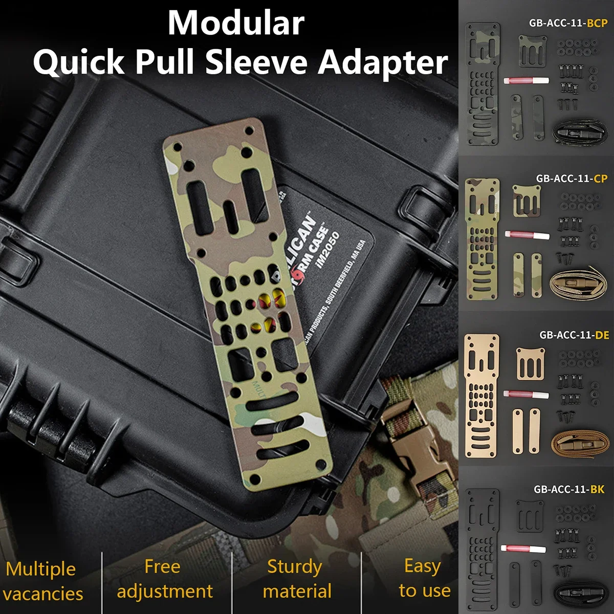 Adaptador de funda de pistola Modular de Metal para plataforma QLS, banda de pierna caída de aleación de aluminio, cinturón de batalla, adaptador Airsoft de liberación rápida - imagen 2